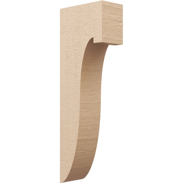 Ekena Millwork 6"W x 12"D x 36"H Thin Del Monte Rough Cedar Woodgrain TimberThane Corbel, Primed Tan CORUR06X12X36DELRCPR - main